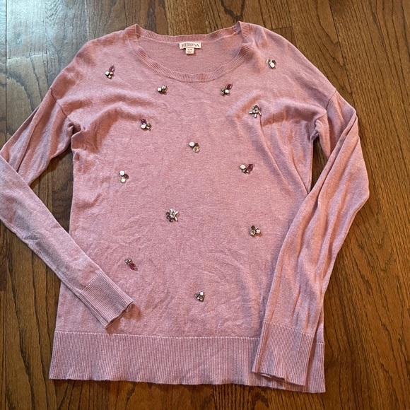 Beautiful Merona Knit Sweater soft glitter Stones - Picture 1 of 4
